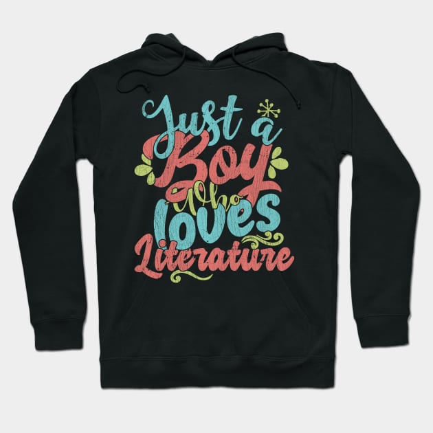 Just A Boy Who Loves Literature Gift product Hoodie by theodoros20